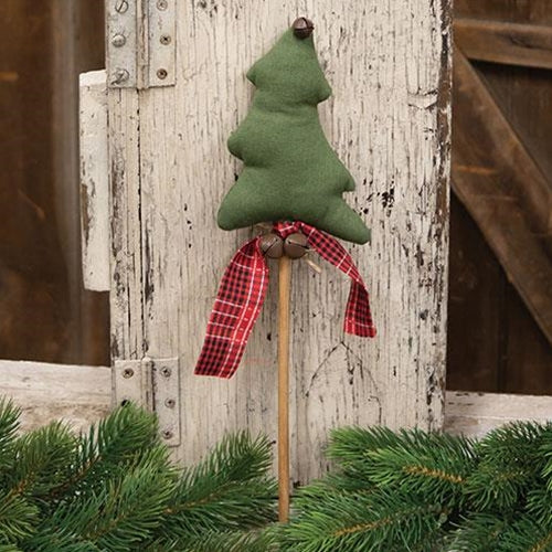 Fabric Christmas Tree 14" Decorative Pick - Image 2