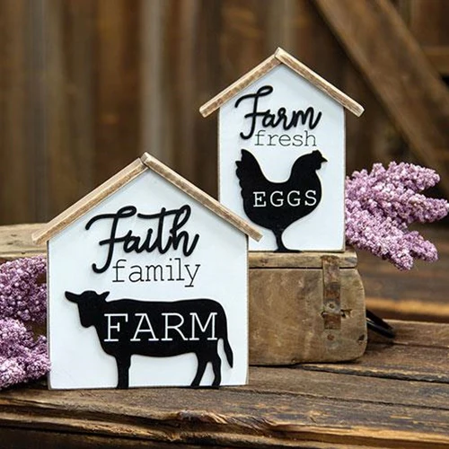 ๐ Faith Family Farm Cow House Shaped Sitter - Image 2