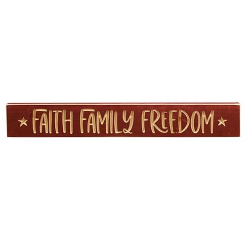 💙 Faith Family Freedom 24" Engraved Sign - Image 2