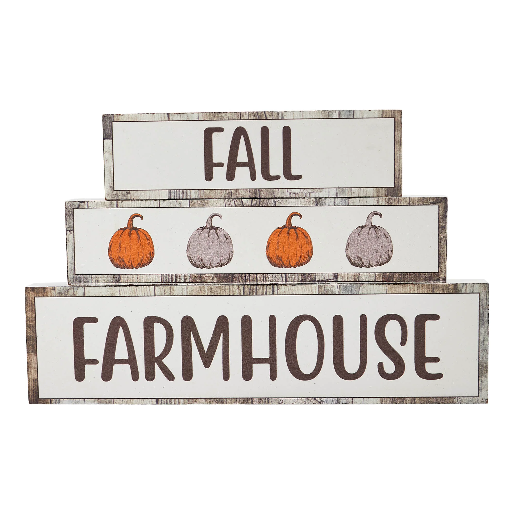 Fall Farmhouse Pumpkins Block Sign - Image 3