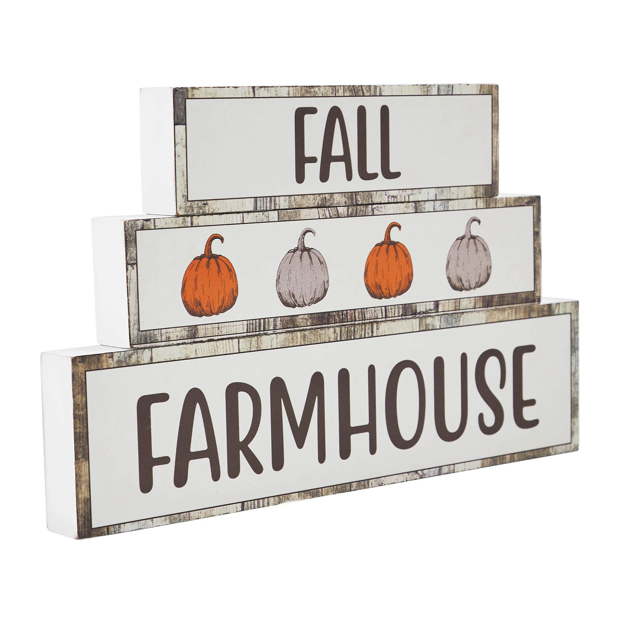 Fall Farmhouse Pumpkins Block Sign - Image 4