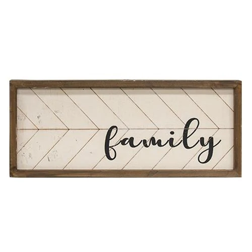 Family Distressed Woodburned 19" Farmhouse Sign - Image 2