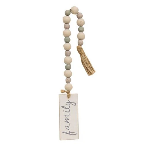 💙 Family Tag Farmhouse Beads Garland