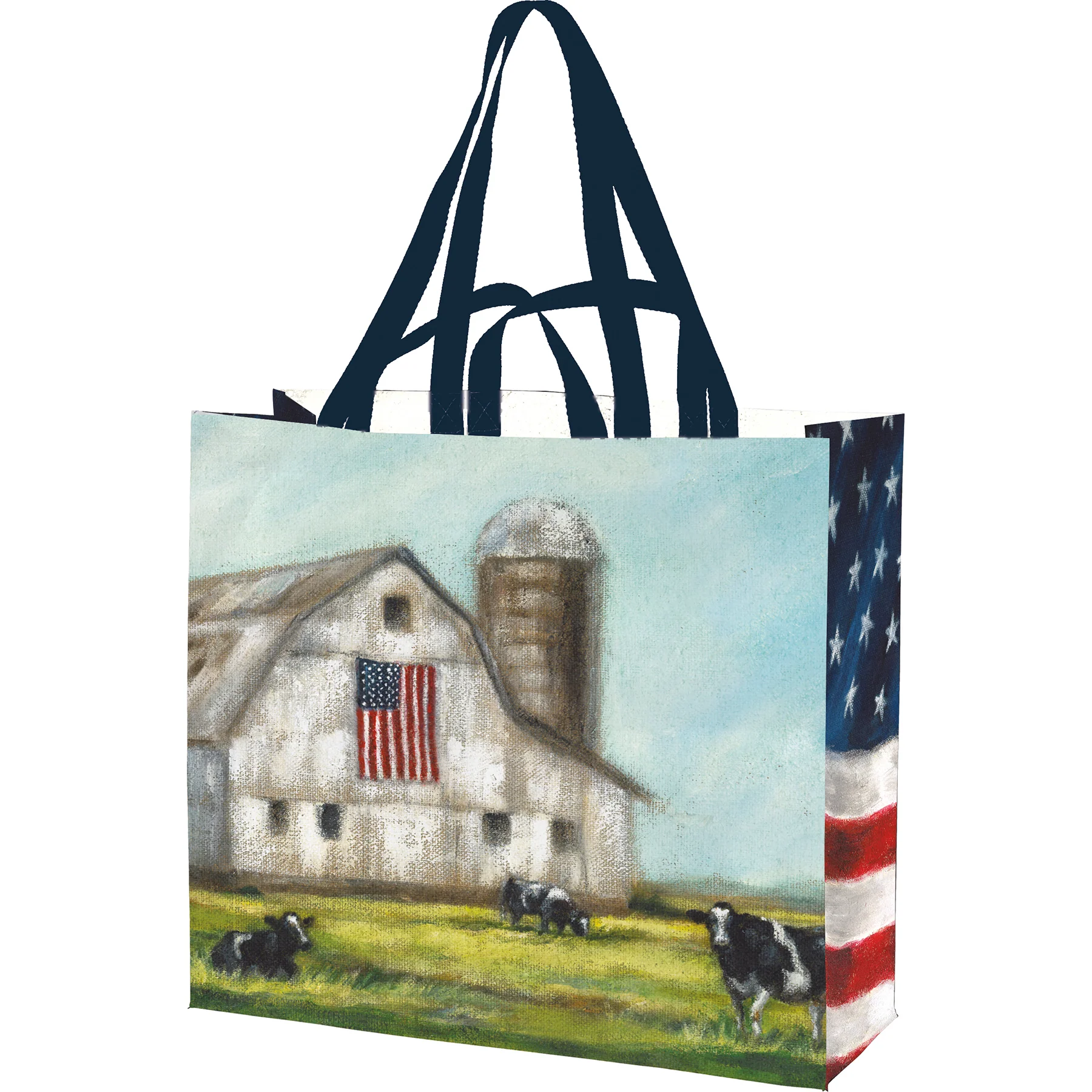 ๐ Farm And Flag Reusable Market Tote Bag