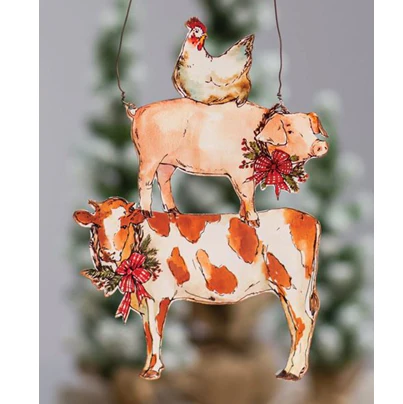 Farm Animals Wintry Hanger
