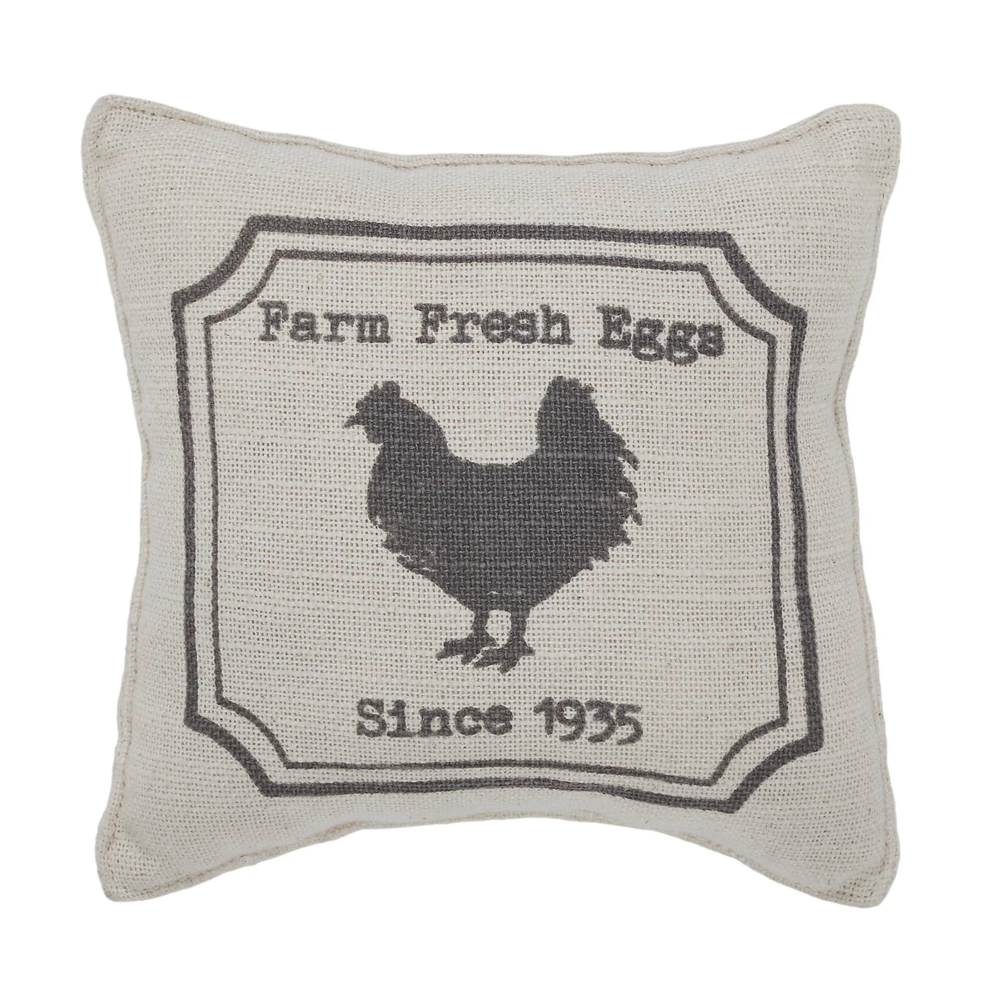 Farm Fresh Eggs Chicken Silhouette 6" Small Accent Pillow - Image 2