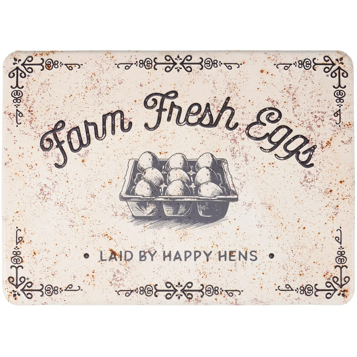 π Farm Fresh Eggs Distressed Wall Sign