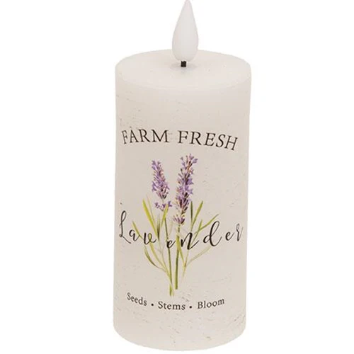 Farm Fresh Lavender LED Votive Candle 2" x 4" - Image 3
