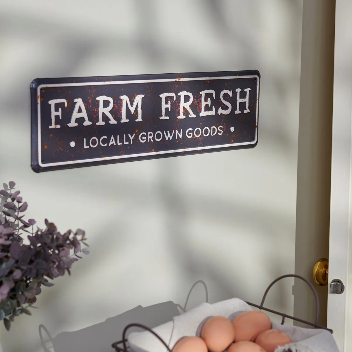 Farm Fresh Locally Grown Goods 17" Metal Sign - Image 2