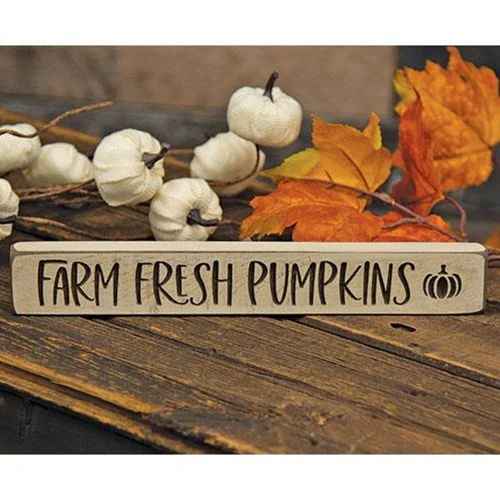 Farm Fresh Pumpkins Engraved 12" Block - Image 2