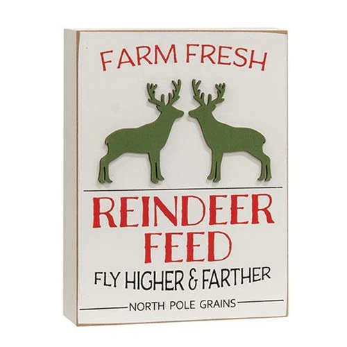 Farm Fresh Reindeer Feed 8" Box Sign - Image 2