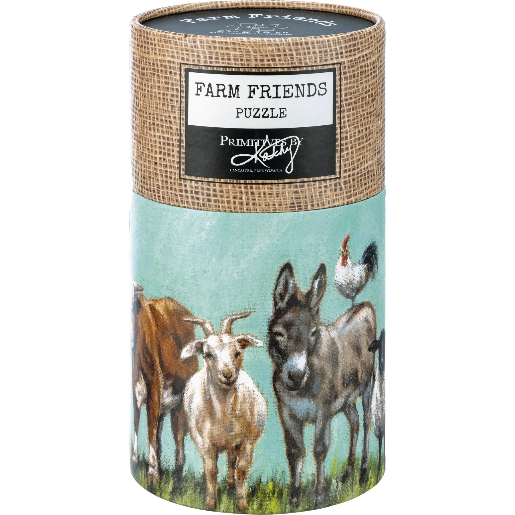 💙 Farm Friends 1000 piece Puzzle Goat Donkey Cow Chicken - Image 2
