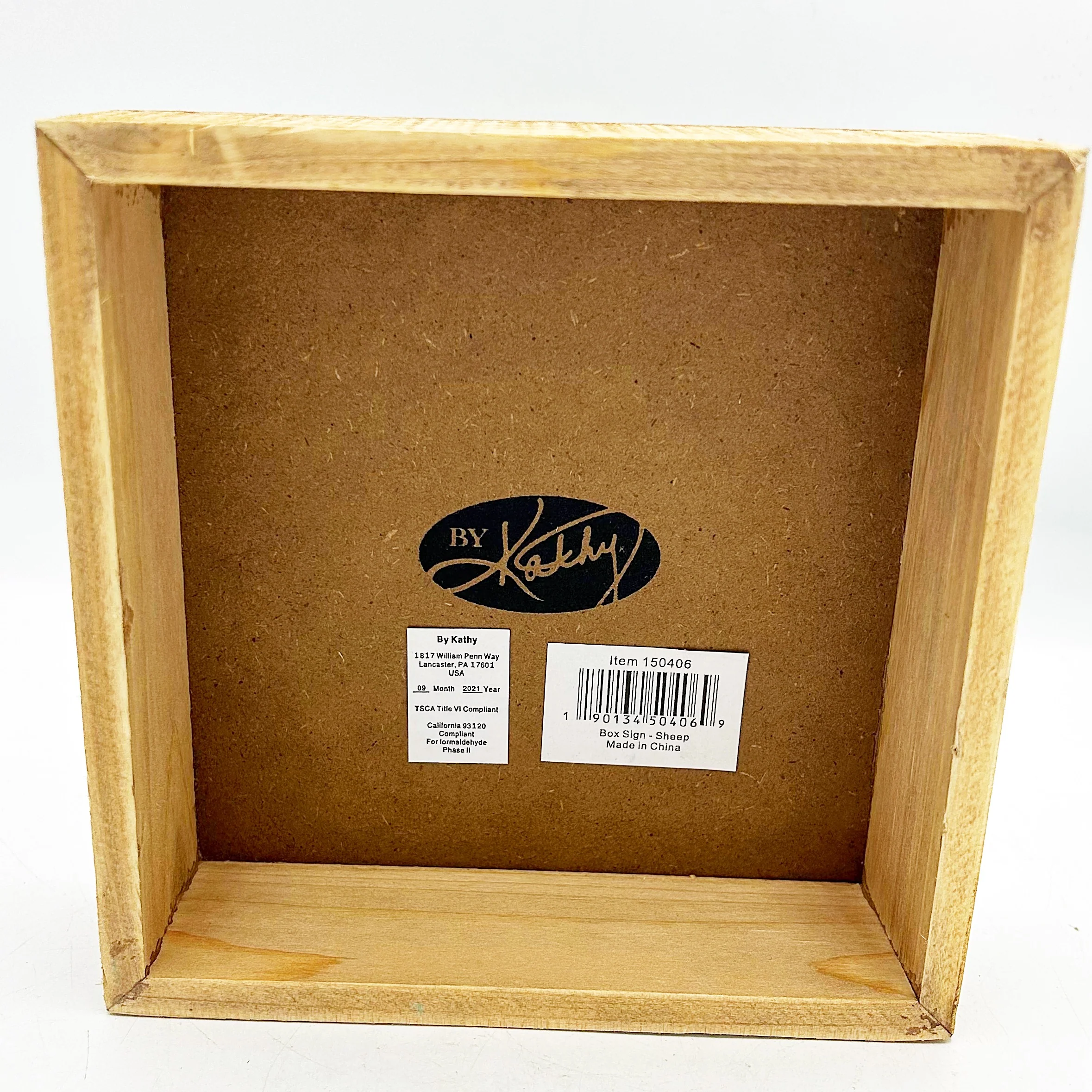 ๐ Farm Sheep 6" Wooden Box Sign - Image 4
