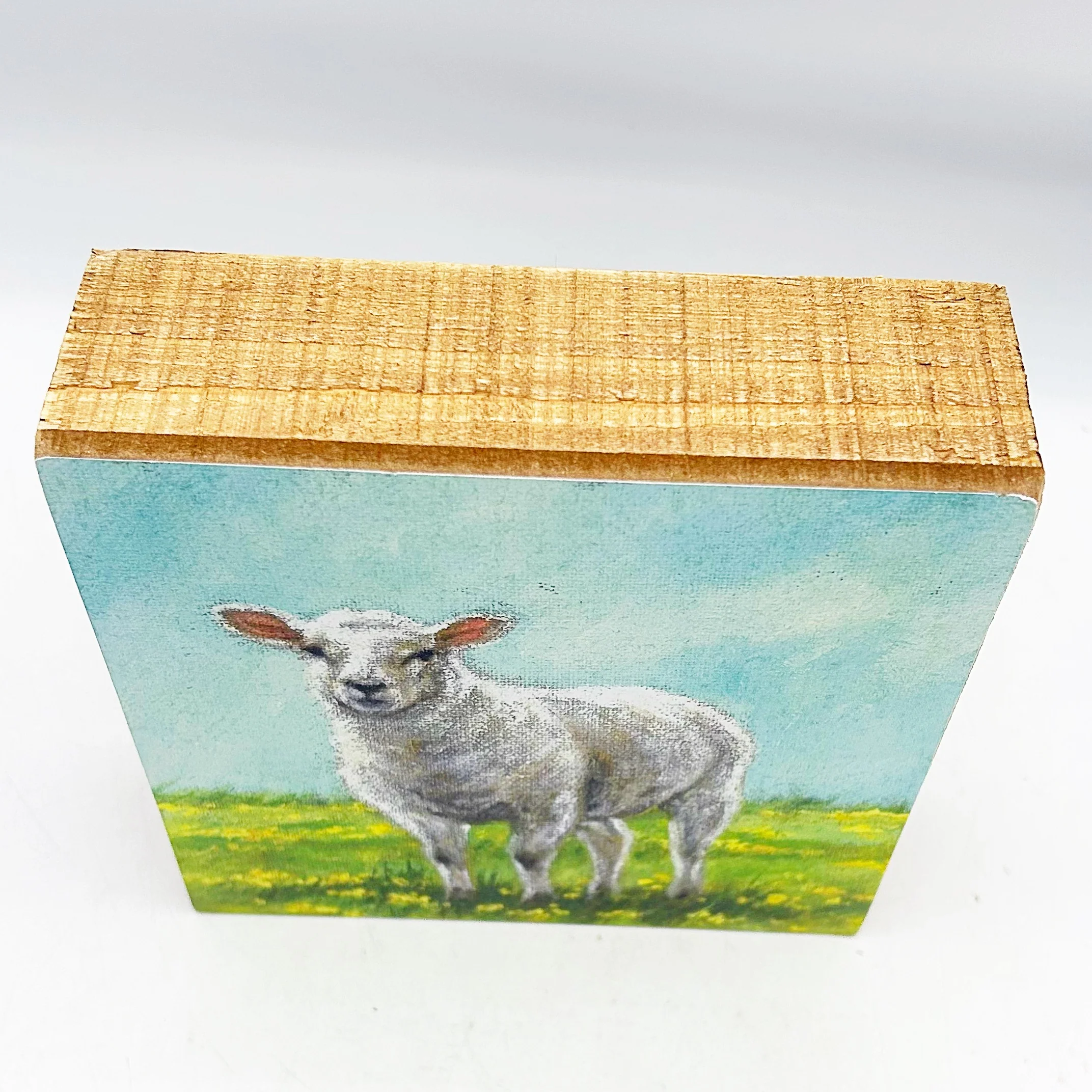 ๐ Farm Sheep 6" Wooden Box Sign - Image 6