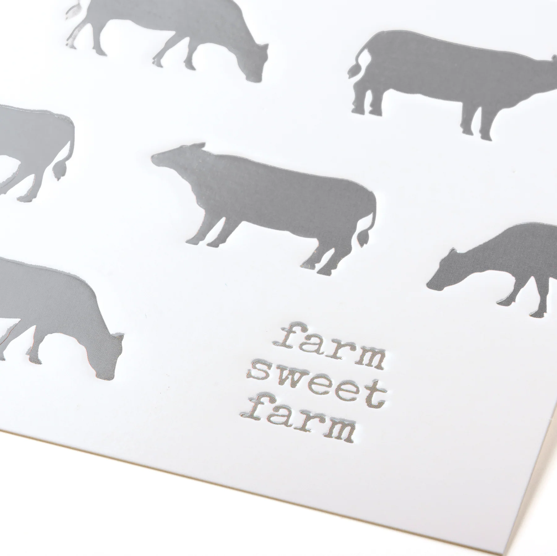 💙 Farm Sweet Farm Cow Silhouette Set of 8 Note Card Set - Image 2