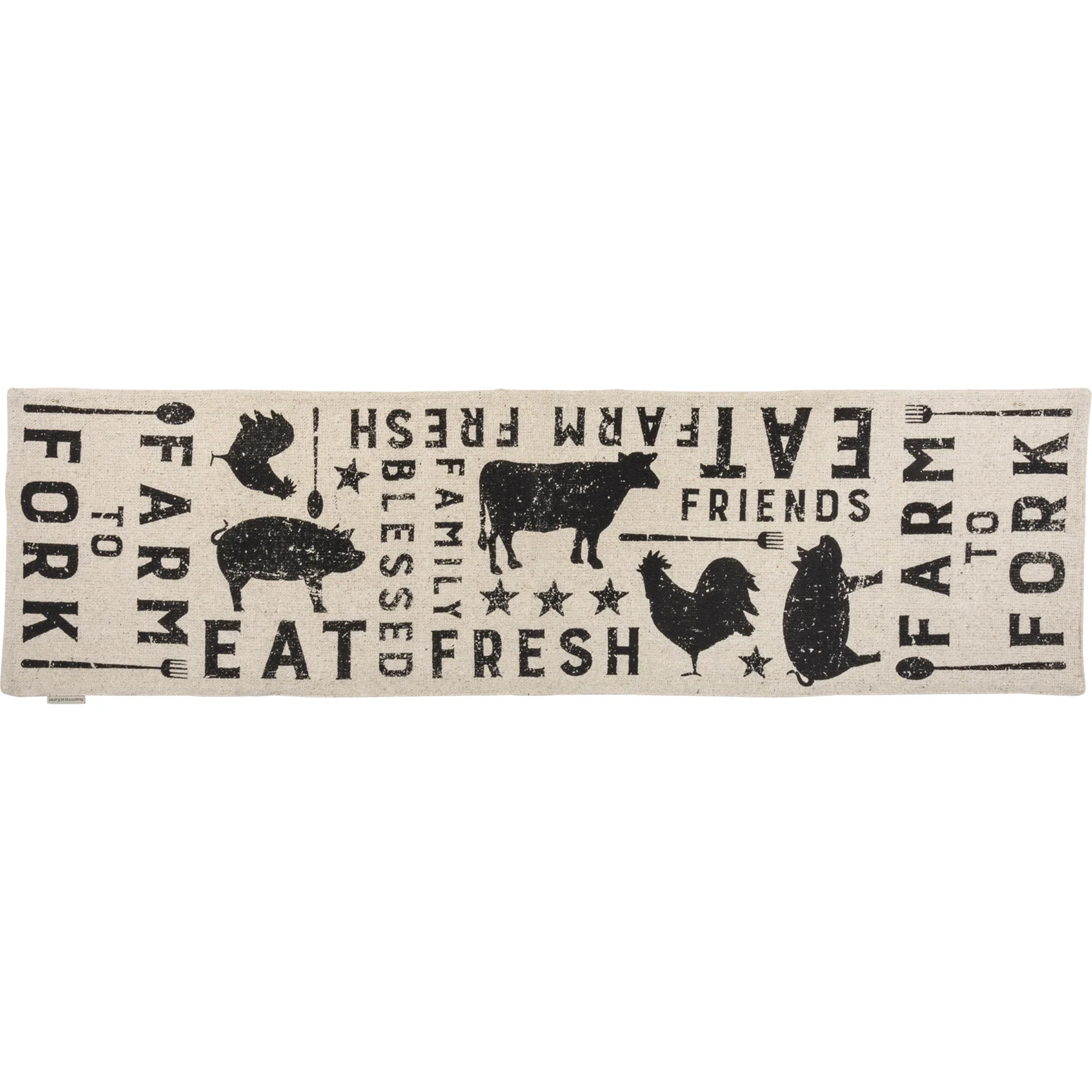 ๐ Farm To Fork Farmhouse Animals 56" Table Runner - Image 2