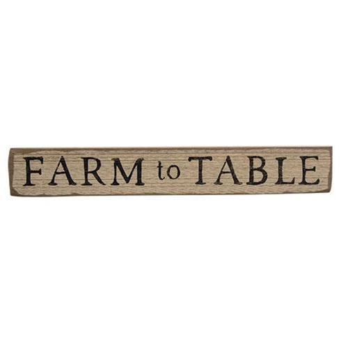 Farm to Table Distressed Barnwood Sign 24"