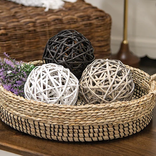 Farmhouse Colors 6" Willow Balls Set of 3 - Image 2