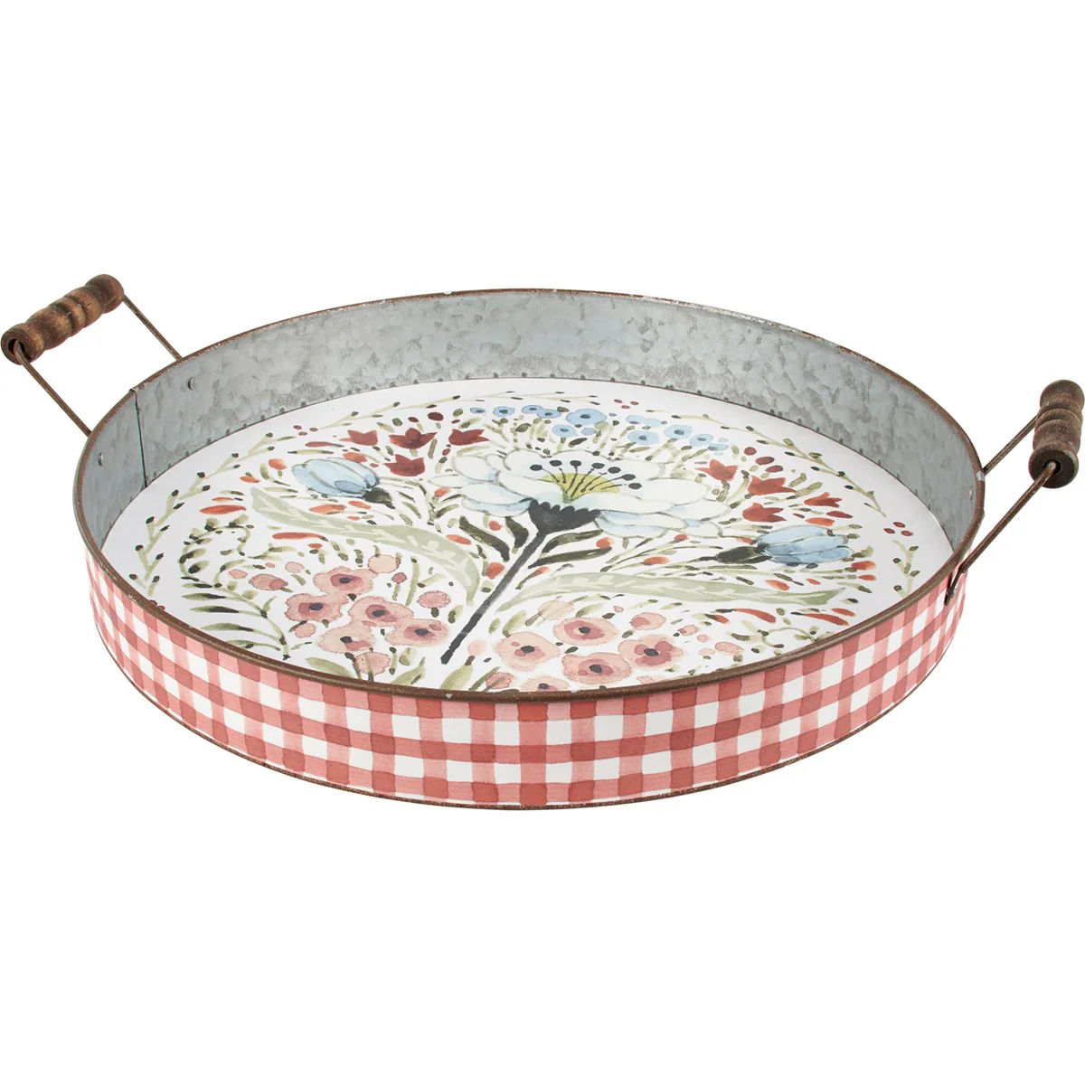 ๐ Farmhouse Floral Handled Tray