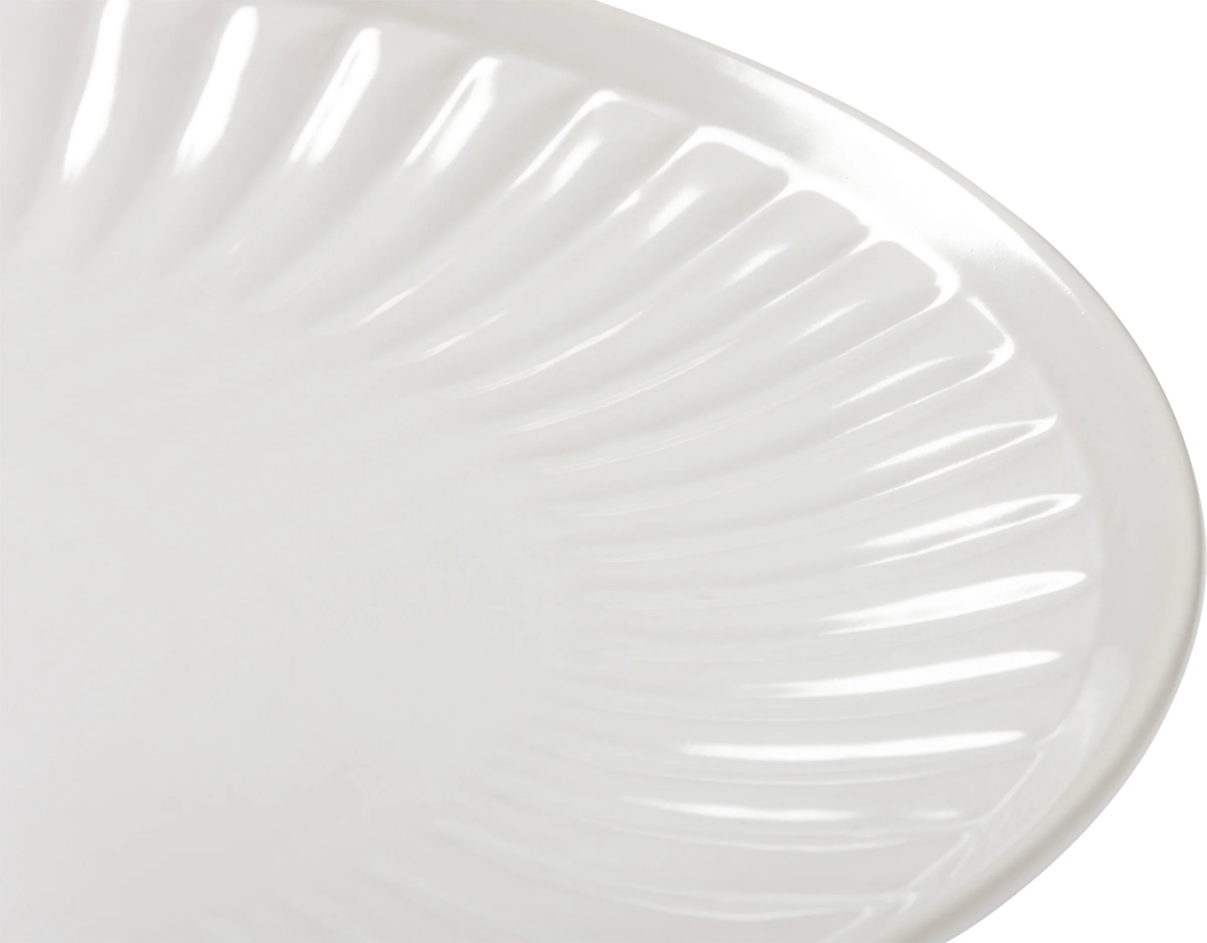 Surprise Me Sale 🤭 Farmhouse Fluted 9.5" White Salad Plate - Image 3