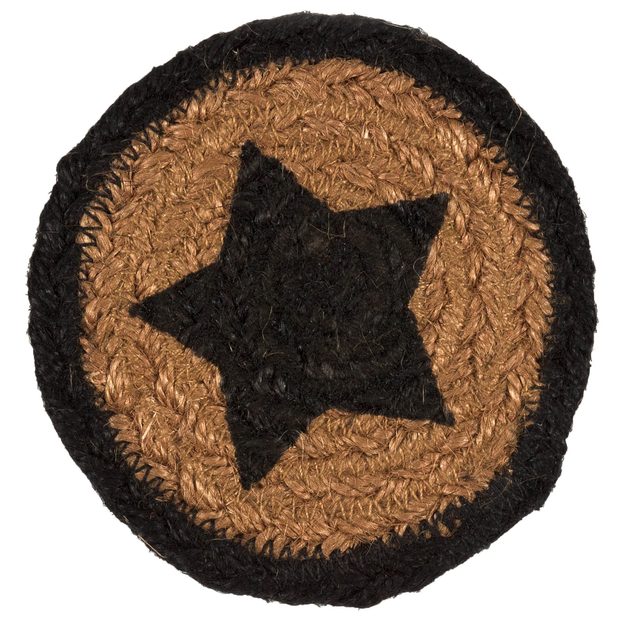 Farmhouse Jute Coaster Stencil Star Set of 6 - Image 4