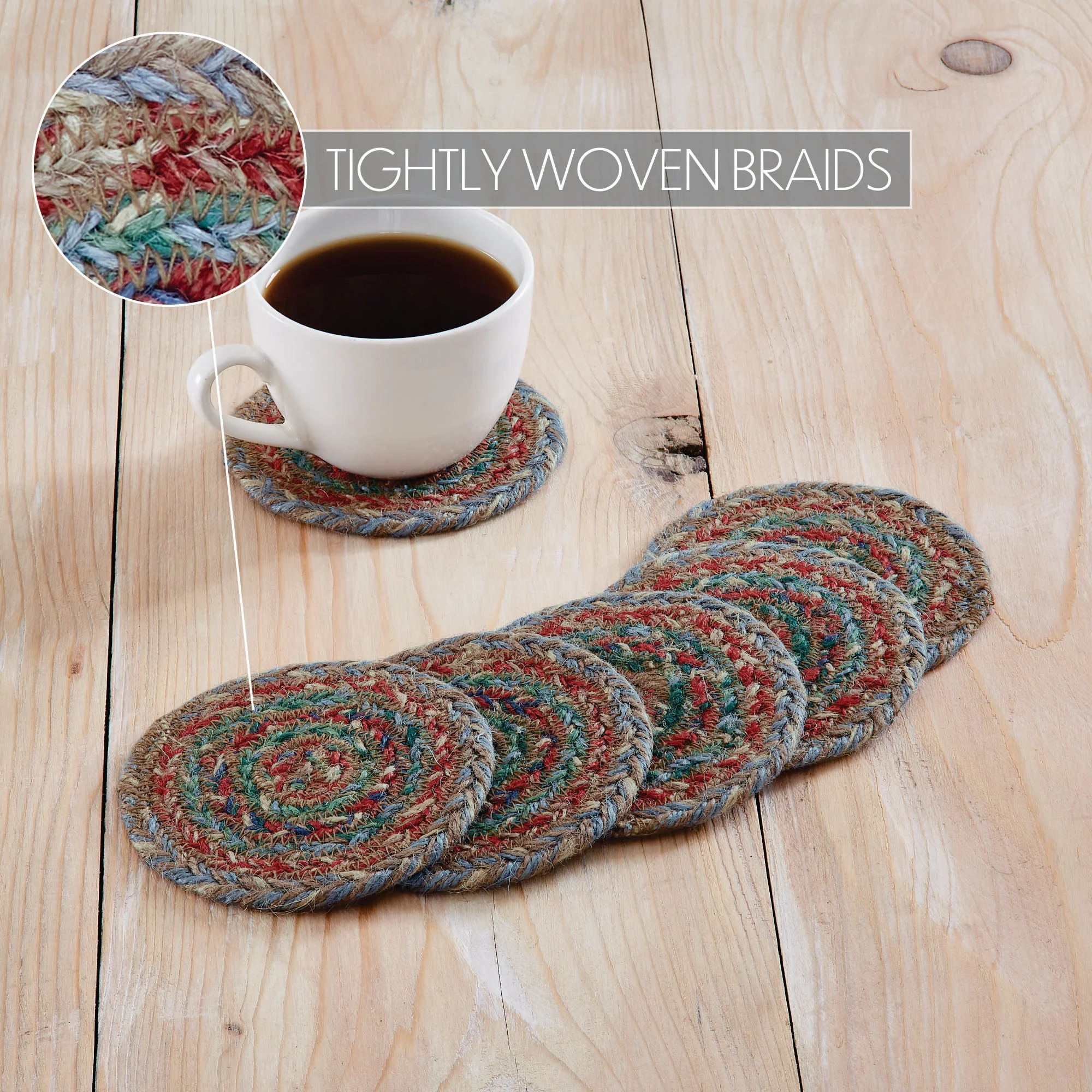 Farmhouse Jute Drink Coasters Set of 6 - Image 5