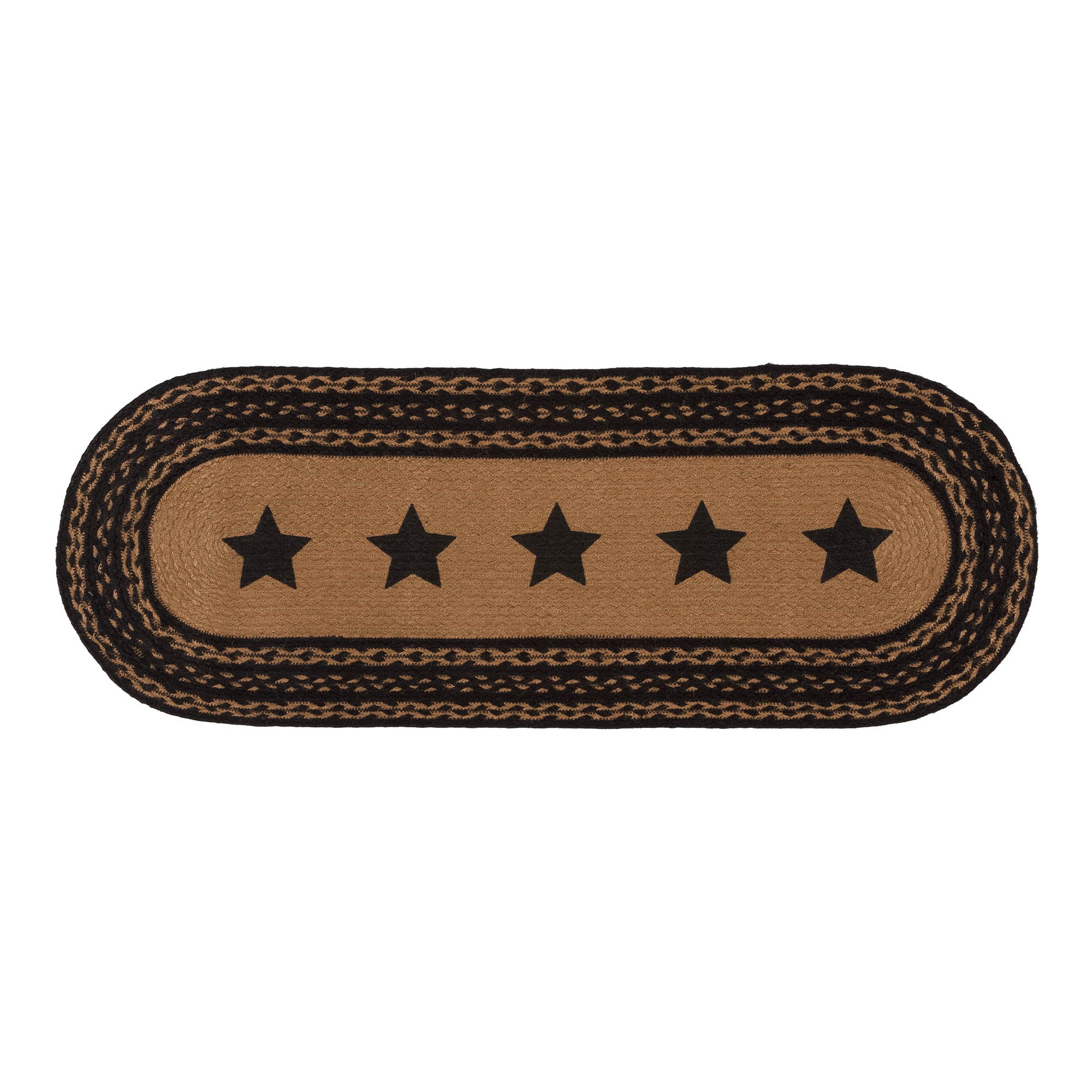 Farmhouse Jute Runner Stencil Stars 36" Long - Image 2