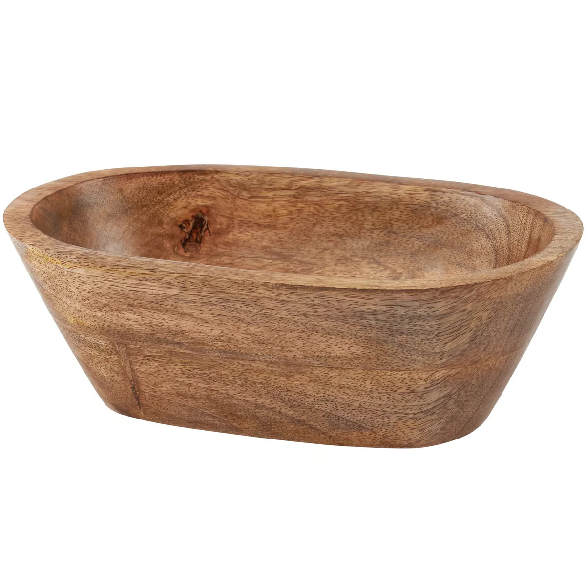 Farmhouse Oval Wood Display Bowl