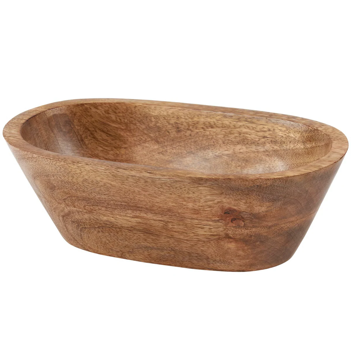 Farmhouse Oval Wood Display Bowl - Image 2