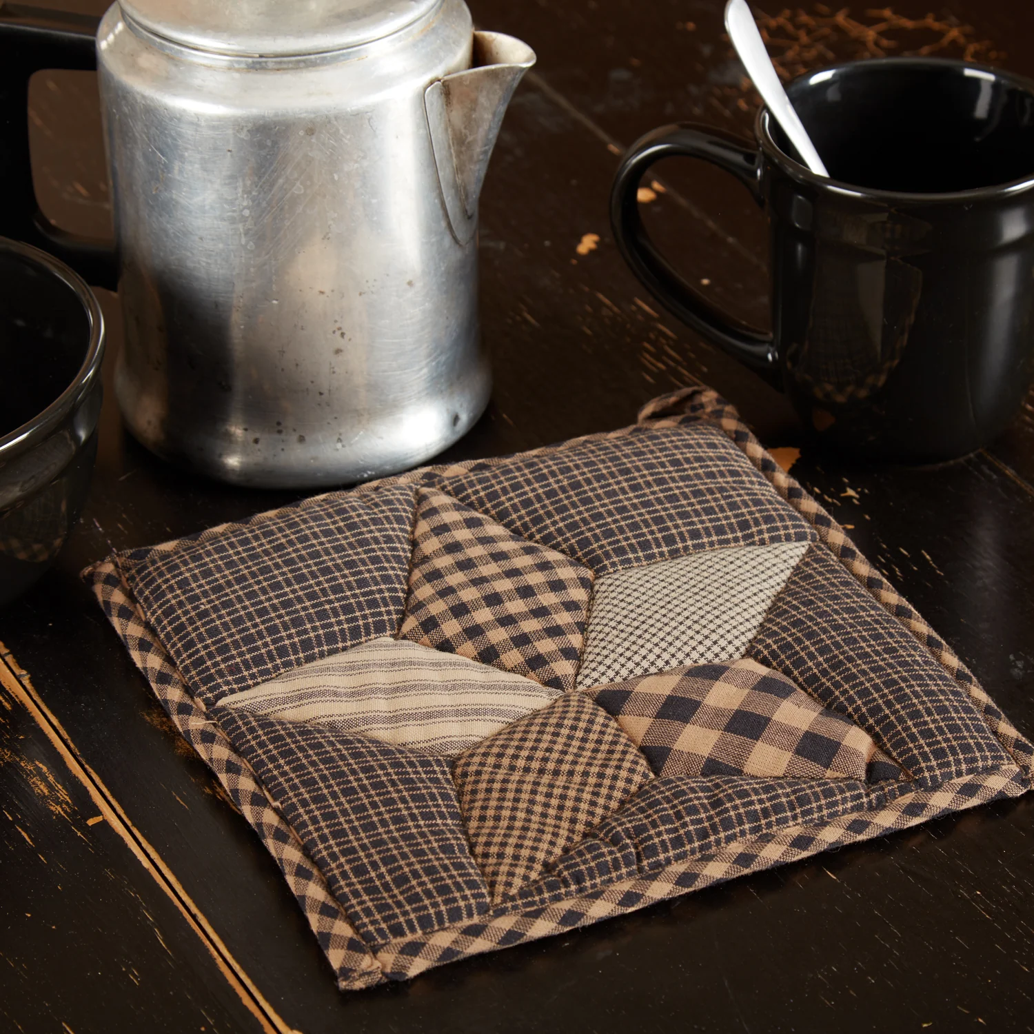 Farmhouse Star Pot Holder 8" Quilt Style