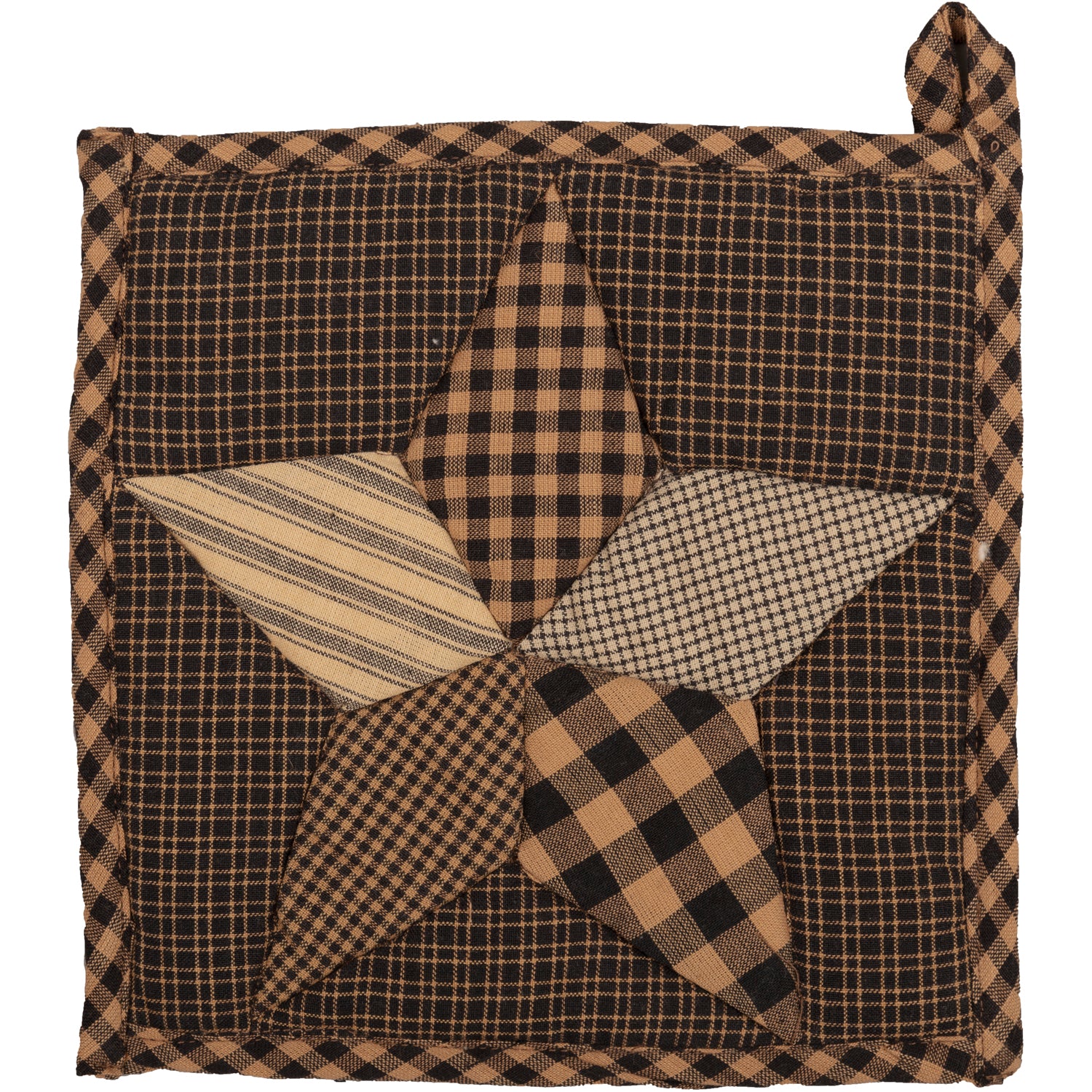Farmhouse Star Pot Holder 8" Quilt Style - Image 3
