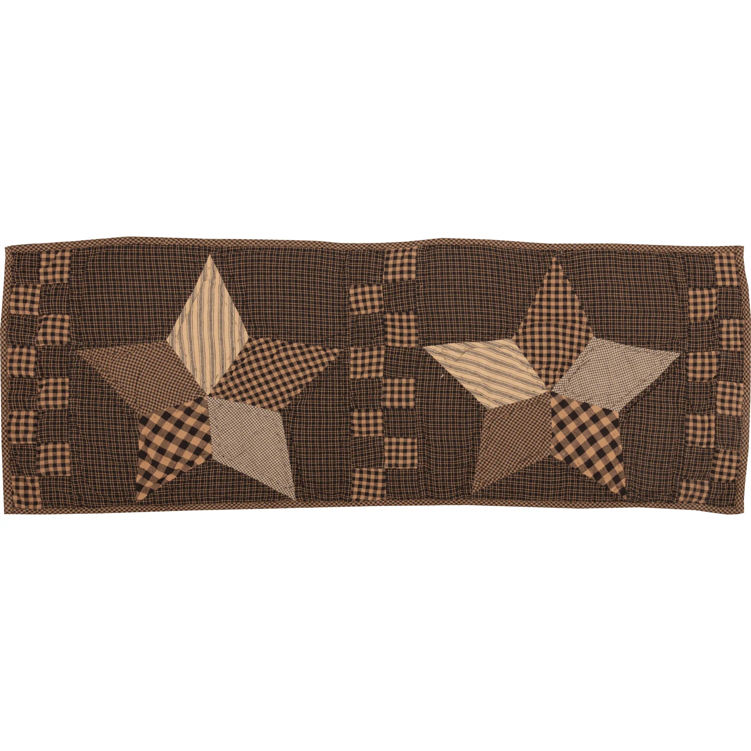 Farmhouse Star Quilted Table Runner 13" x 36" - Image 2