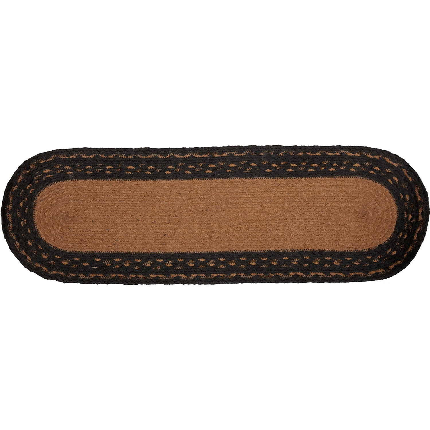 Farmhouse Stencil Stars Jute Oval Stair Tread 8.5" x 27" - Image 5