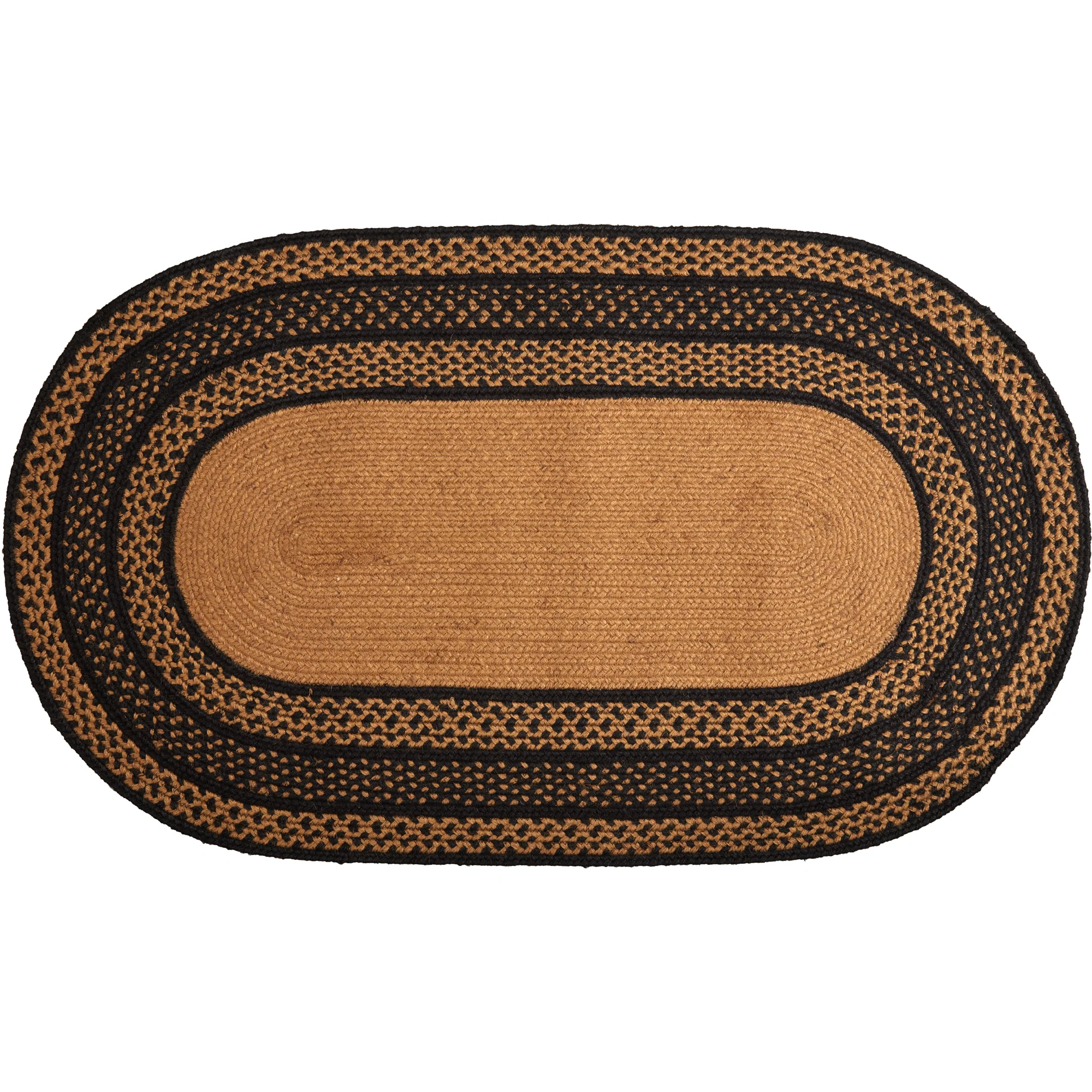 Farmhouse Stencil Stars Oval Jute Rug 24" x 36" - Image 4