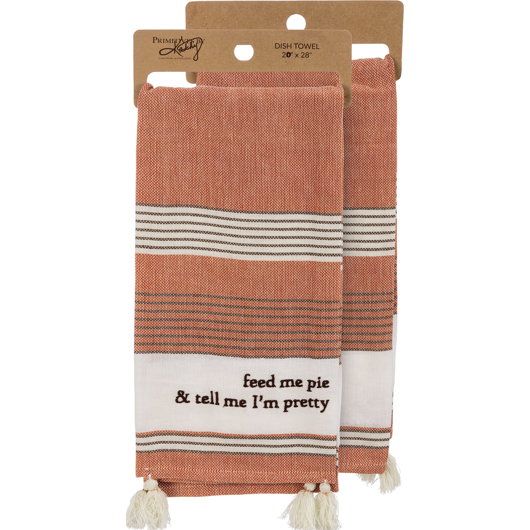 💙 Feed Me Pie & Tell Me I'm Pretty Kitchen Towel - Image 2