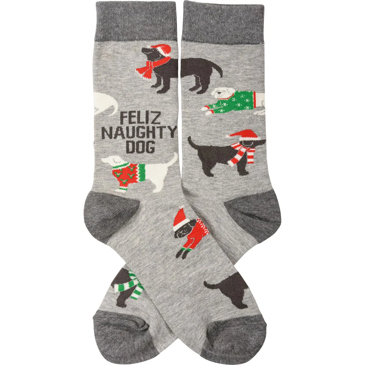 Feliz Naughty Dog Sweaters and Hats Unisex Fun Socks - Image 2