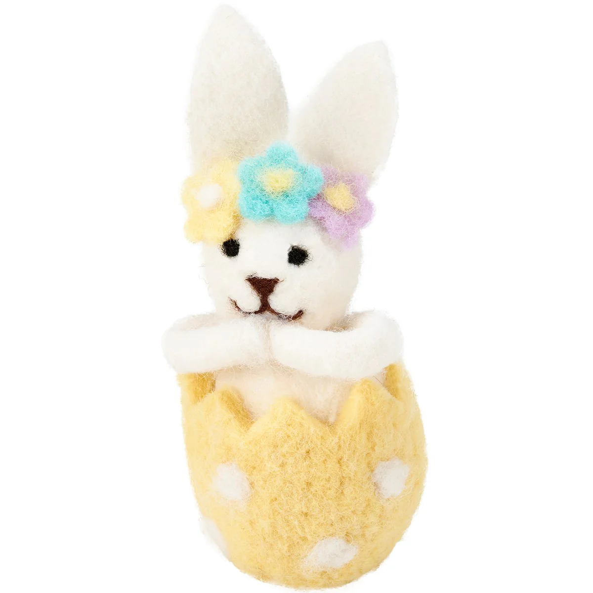 ๐ Felt Bunny Critter in Polka Dot Egg