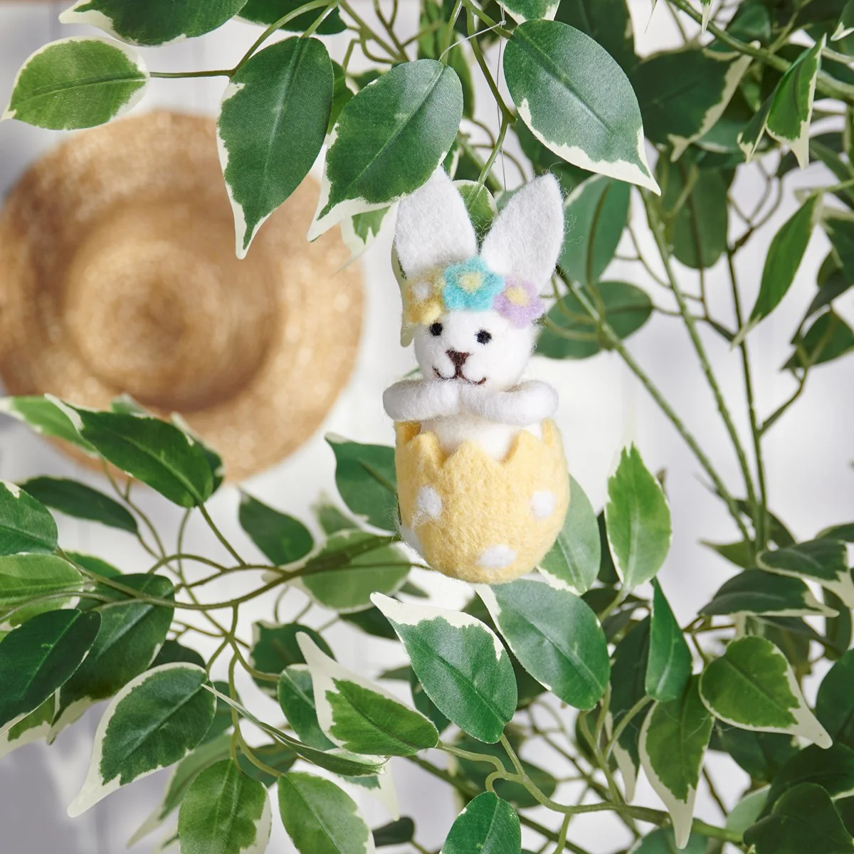 ๐ Felt Bunny Critter in Polka Dot Egg - Image 2