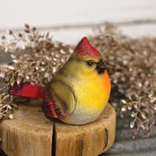 Female Cardinal 4" Resin Figurine - Image 2