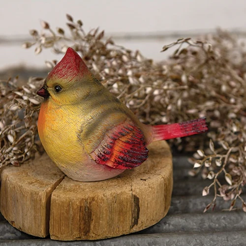 Female Cardinal 4" Resin Figurine - Image 3