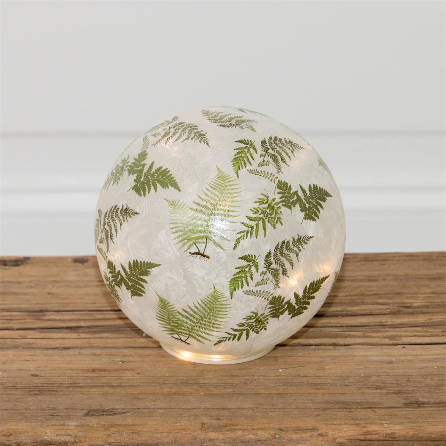 Ferns LED Frosted Glass Ball 6" Lighted - Image 2