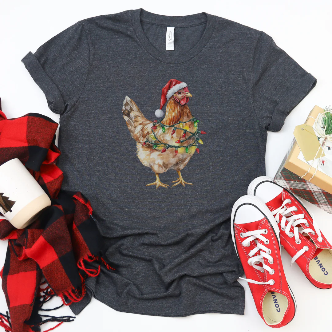 Festive Christmas Chicken Cozy T-Shirt