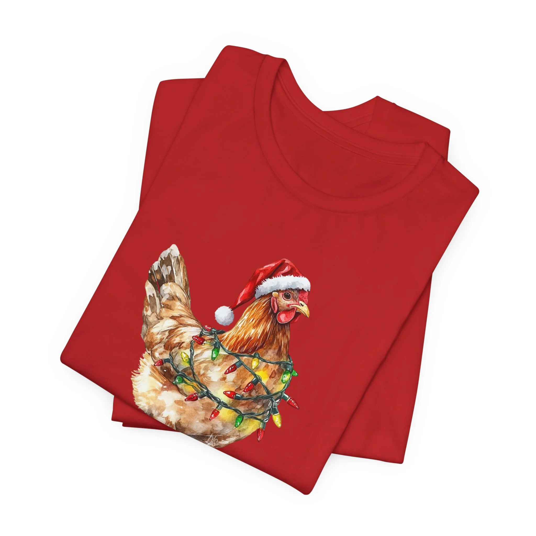 Festive Christmas Chicken Cozy T-Shirt - Image 7