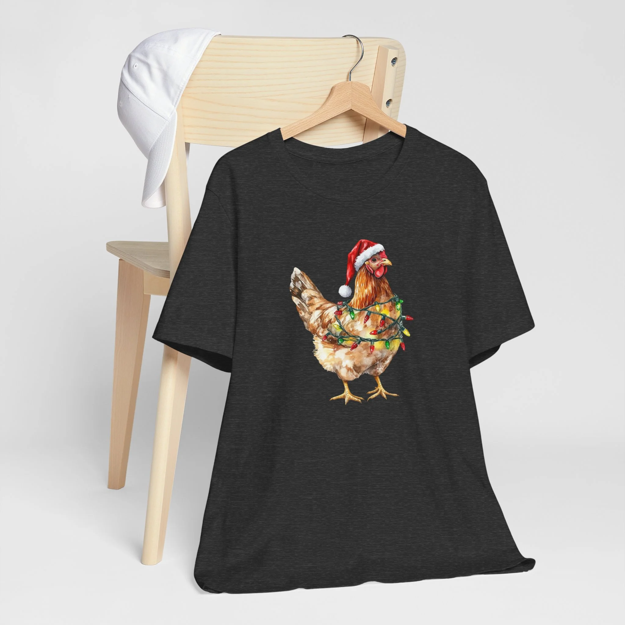 Festive Christmas Chicken Cozy T-Shirt - Image 8
