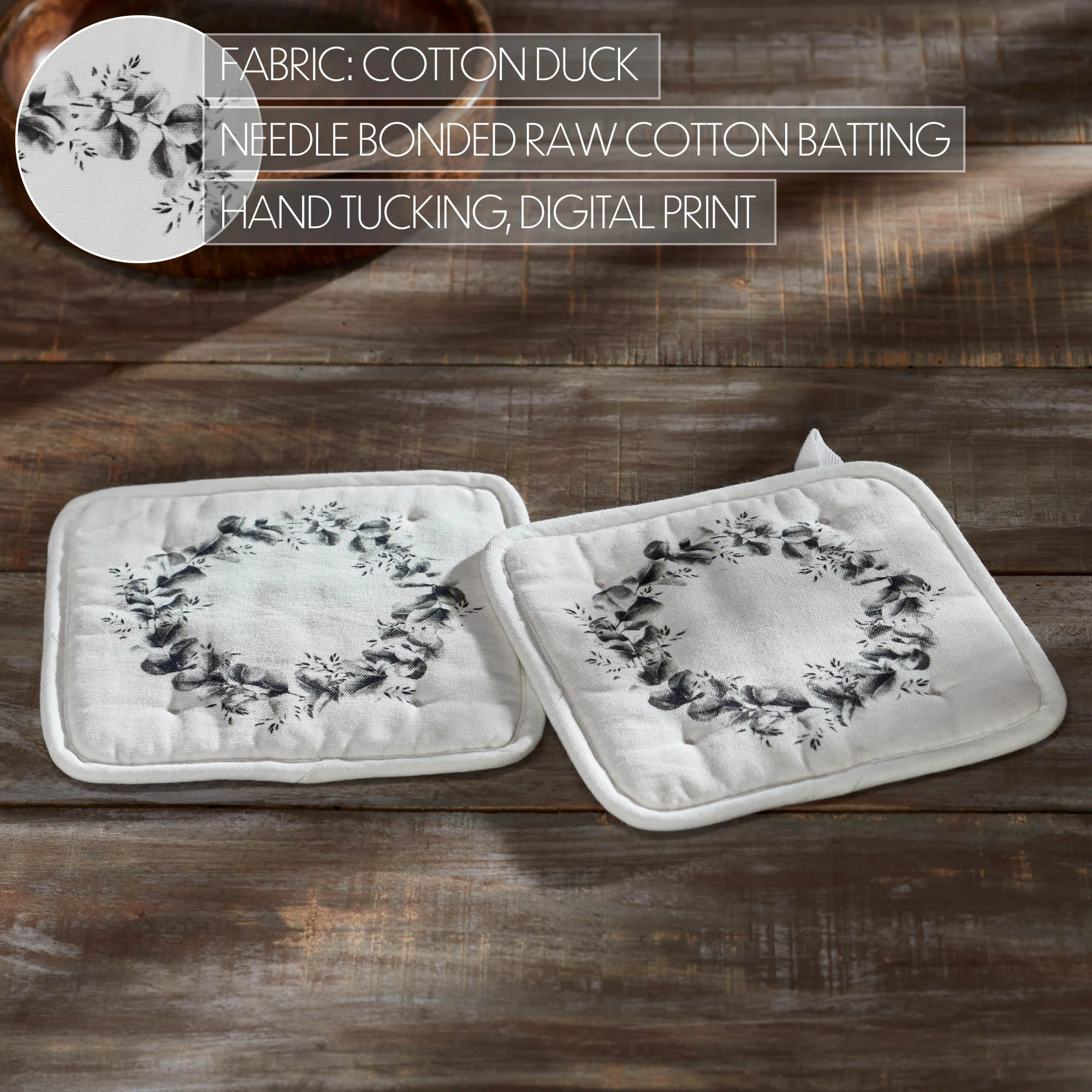 Finders Keepers Eucalyptus Pot Holders Set of 2 - Image 2