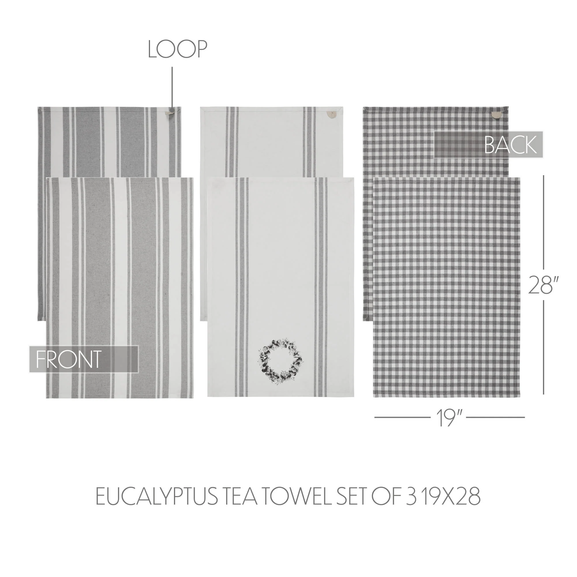 Finders Keepers Eucalyptus Tea Towel Set of 3 - Image 5