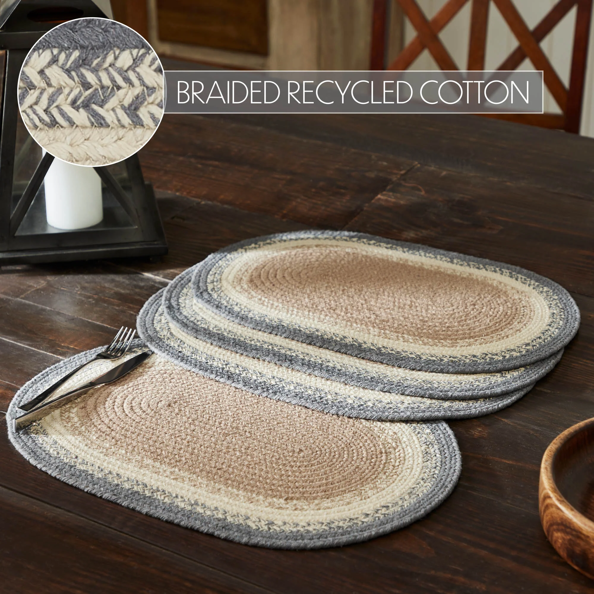 Finders Keepers Oval Placemat Set of 4 13" x 19" - Image 3