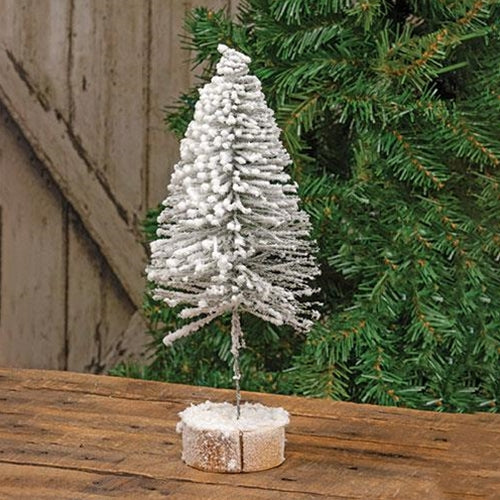 Flocked Bottle Brush 12" Tree - Image 2