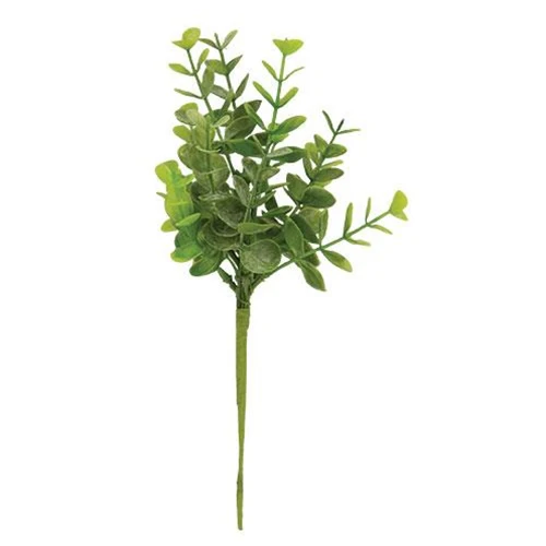 π Flocked Eucalyptus 10" Faux Foliage Pick