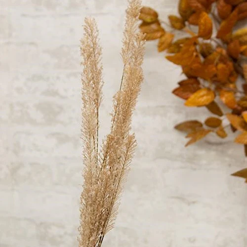 Flocked Tan Yarrow 24" Faux Floral Spray - Image 3